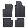 Alfombrillas de goma adecuadas para Fiat Panda II Hatchback (2003-2012) - alfombras para coche - negro - 4 unidades