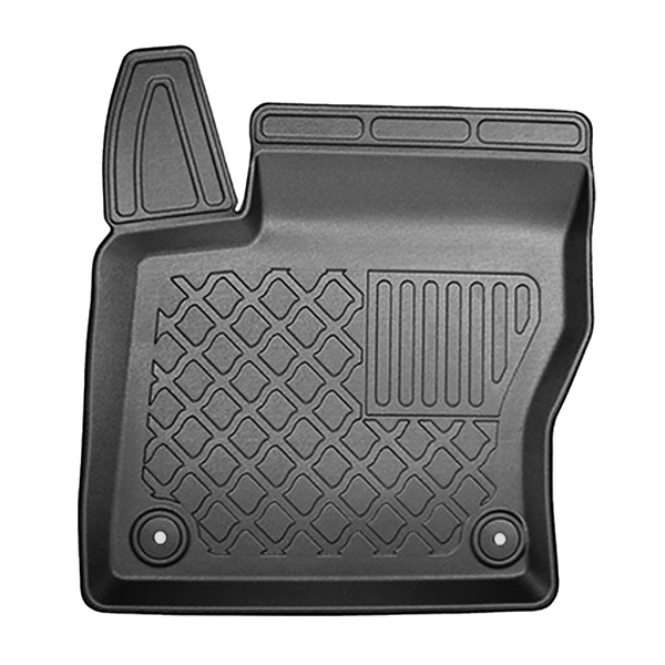 Conjunto de alfombrilla para maletero y alfombrillas para el interior del coche TPE para: Ford Focus III Hatchback (03.2011-08.2018) - con rueda de repuesto provisional o kit de reparación