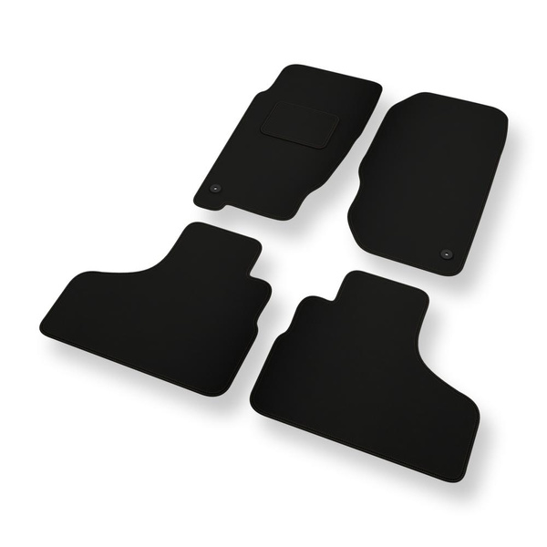 Alfombrillas de fieltro adecuadas para Jeep Cherokee III SUV (2001-2007) - alfombras para coche - color negro
