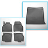 Conjunto de alfombrilla para maletero y alfombrillas para el interior del coche TPE para: Mercedes-Benz Citan W415 Tourer (10.2012-08.2021) - 5 plazas; distancia entre ejes de 3081 mm; versión extra larga; sin tercera fila