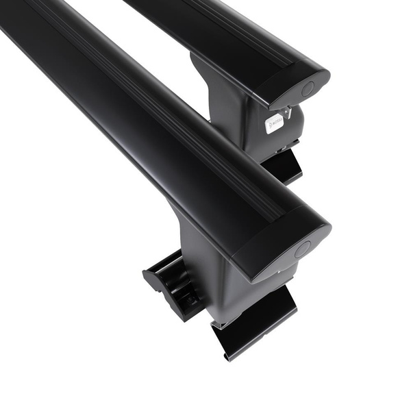 Portaequipajes de techo adecuadas para Nissan Almera mk II Berlina (2000-2006) - baca negra para coche - barras para techo de coche - sin puntos de montaje - aluminio