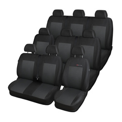 Fundas de asientos hechas a medida para Ford Transit Custom Furgonetaeta (2012-2023) para tres filas de asientos (2+1; 3x1; 2+1) - E3