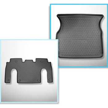 Conjunto de alfombrilla para maletero y alfombrillas para el interior del coche 