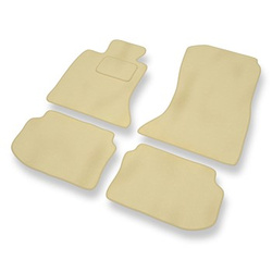 Alfombrillas de Velour adecuadas para BMW 5 F10, F11 Berlina, Touring (2010-2013) - alfombras para coche - Premium color beige