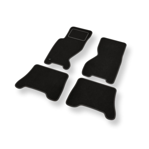 Alfombrillas de Velour adecuadas para Jeep Grand Cherokee II SUV (1998-2005) - alfombras para coche - Premium color negro