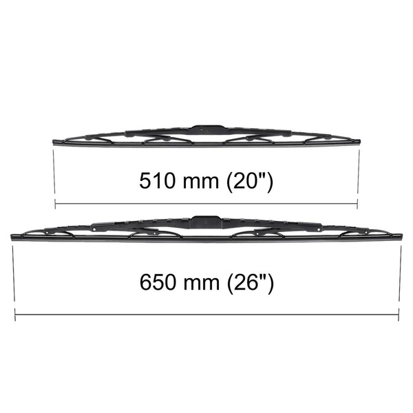Escobillas limpiaparabrisas para la luna delantera para Toyota Land Cruiser J150 SUV (08.2009-2017) - escobillas estándar