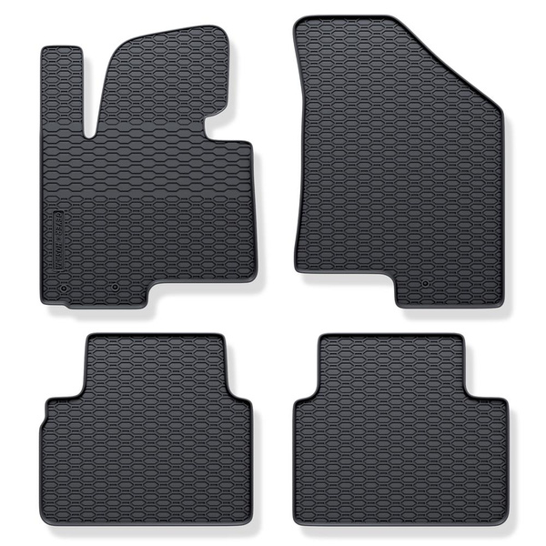 Alfombrillas de goma adecuadas para Hyundai ix35 SUV (2009-2015) - alfombras para coche - negro - 4 unidades
