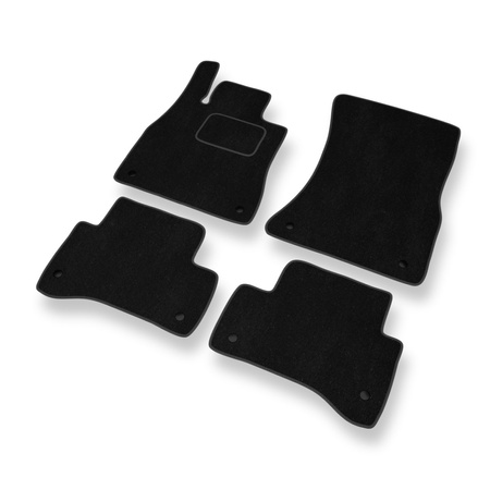 Alfombrillas de Velour adecuadas para Mercedes-Benz Classe S W222 (versión larga) (2013-2019) - alfombras para coche - Premium color negro