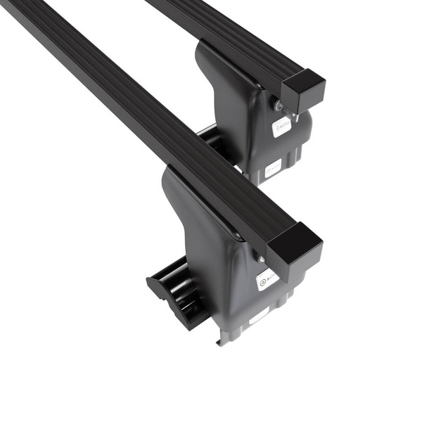 Portaequipajes de techo adecuadas para Toyota Yaris mk I Hatchback (2004-2005) - baca negra para coche - barras para techo de coche - sin puntos de montaje - acero