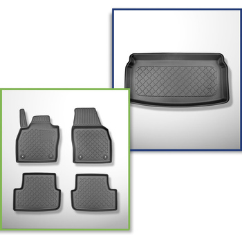 Conjunto de alfombrilla para maletero y alfombrillas para el interior del coche 