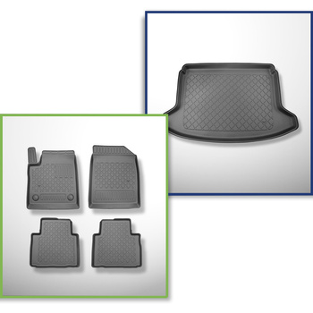 Conjunto de alfombrilla para maletero y alfombrillas para el interior del coche 