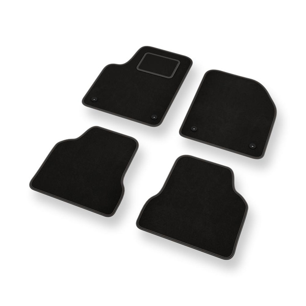Alfombrillas de Velour adecuadas para Jeep Cherokee V SUV (2014-2020) - alfombras para coche - Premium color negro
