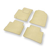 Alfombrillas de Velour adecuadas para Hyundai Kona Crossover (2017-2023) - alfombras para coche - Premium color beige