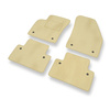 Alfombrillas de Velour adecuadas para Volvo C70 II Cabrio (2006-2014) - alfombras para coche - Premium color beige