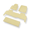 Alfombrillas de Velour adecuadas para Toyota Land Cruiser J200 SUV (2007-2021) 7-plazas - alfombras para coche - Premium color beige