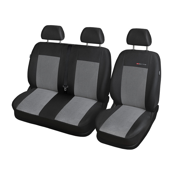 Fundas de asientos hechas a medida para Citroen Jumpy III Furgoneta (2016-....) solo asientos delanteros - asiento dividido - E2
