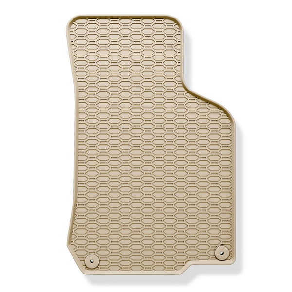 Alfombrillas de goma adecuadas para Seat Leon I Hatchback (1999-2005) - alfombras para coche - beige - 4 unidades