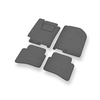 Alfombrillas de Velour adecuadas para Kia Rio IV Hatchback (2017-....) - alfombras para coche - Premium color gris