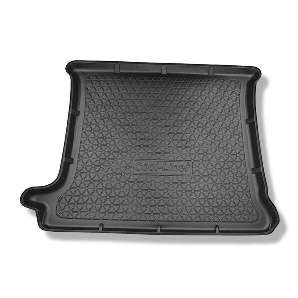 Alfombra para maletero adecuada para Renault Trafic II Furgoneta (09.2001-08.2014) - Protector maletero - Alfombrilla maletero antideslizante - versión turismo (familiar/tour); para detrás de la 3a fila de asientos; aire acondicionado adicional; L2 (larga