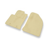 Alfombrillas de Velour adecuadas para Ford Fusion I FL Monovolumen (2006-2013) - alfombras para coche - Premium color beige