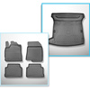 Conjunto de alfombrilla para maletero y alfombrillas para el interior del coche TPE para: Dacia Jogger Familiar (03.2022-....) - 5/7 plazas (posibilidad de hacer orificios para los asientos de la 3a fila)
