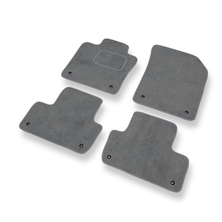 Alfombrillas de Velour adecuadas para Volvo XC60 II (2017-....) - alfombras para coche - Premium color gris