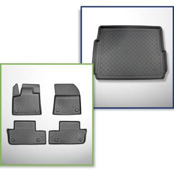 Conjunto de alfombrilla para maletero y alfombrillas para el interior del coche 