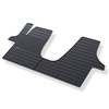 Alfombrillas de goma adecuadas para Volkswagen Transporter T5, T6 Caravelle Furgoneta (2003-2023) - alfombras para coche - negro - 1 unidad