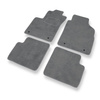 Alfombrillas de Velour adecuadas para Fiat 500 Hatchback (2012-....) - alfombras para coche - Premium color gris