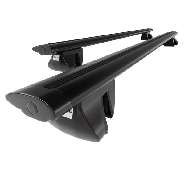 Portaequipajes de techo adecuadas para Citroen Berlingo mk I Furgoneta (1997-2010) - baca negra para coche - barras para techo de coche - railing - aluminio