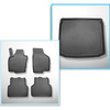 Conjunto de alfombrilla para maletero y alfombrillas para el interior del coche TPE para: Volkswagen Tiguan I SUV (07.2007-04.2016) - parte inferior del maletero; con kit de reparación