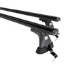 Portaequipajes de techo adecuadas para Fiat Grande Punto Hatchback (2005-2010) - baca negra para coche - barras para techo de coche - sin puntos de montaje - aluminio