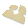 Alfombrillas de Velour adecuadas para Ford Edge SUV (2016-2020) - alfombras para coche - Premium color beige