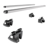 Portaequipajes de techo adecuadas para Volkswagen Passat B7 Variant (2010-2014) - baca plata para coche - barras para techo de coche - railing - aluminio