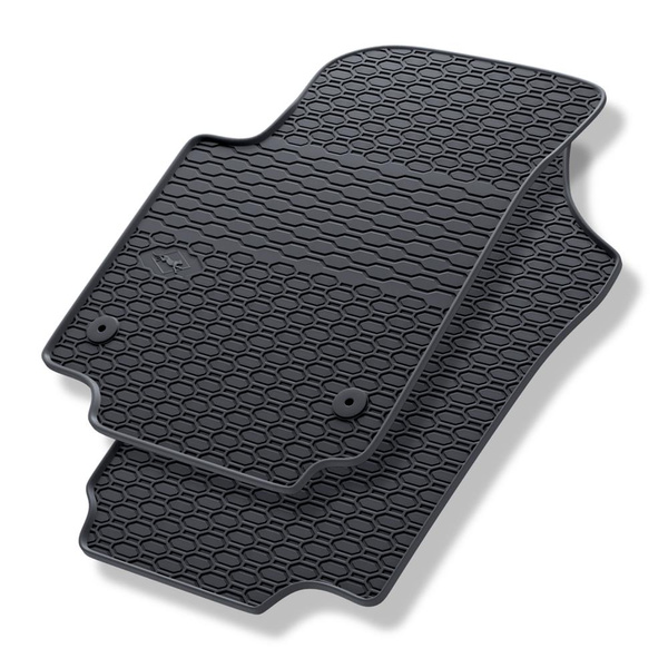 Alfombrillas de goma adecuadas para Skoda Citigo Hatchback (2011-2020) - alfombras para coche - negro - 2 unidades