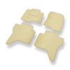 Alfombrillas de Velour adecuadas para Mitsubishi Montero IV SUV (2006-2017) 5 puertas - alfombras para coche - Premium color beige