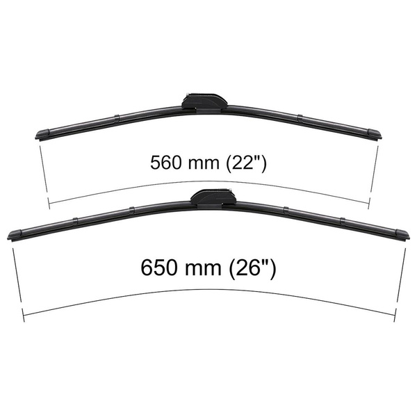 Escobillas limpiaparabrisas para la luna delantera para Mercedes-Benz Vaneo Furgoneta (02.2002-01.2004) - escobillas plana