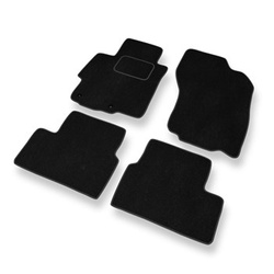 Alfombrillas de Velour adecuadas para Mitsubishi Lancer VIII Berlina, Sportback (2007-2016) - alfombras para coche - Premium color negro