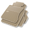 Alfombrillas de goma adecuadas para BMW 5 E60, E61 Berlina, Touring (2003-2010) - alfombras para coche - beige - 4 unidades