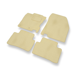 Alfombrillas de Velour adecuadas para Nissan Qashqai II Crossover (2013-2021) - alfombras para coche - Premium color beige