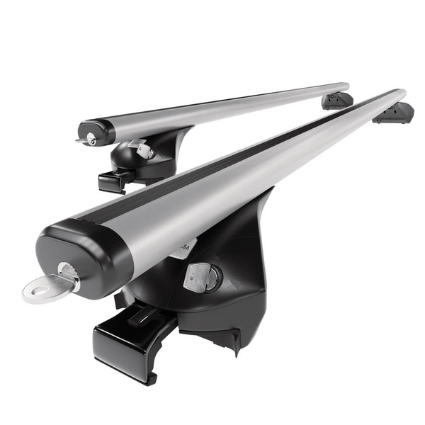 Portaequipajes de techo adecuadas para Mazda CX-5 SUV (2017-....) - baca plata para coche - barras para techo de coche - railing integrado - aluminio