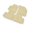 Alfombrillas de Velour adecuadas para Opel Agila B Hatchback (2008-2014) - alfombras para coche - Premium color beige