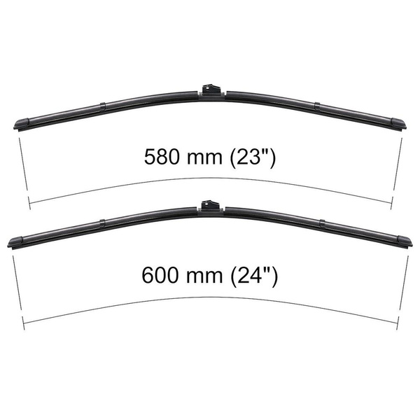 Escobillas limpiaparabrisas para la luna delantera para BMW 6 E63 Coupé, Cabrio (01.2004-07.2010) - escobillas plana