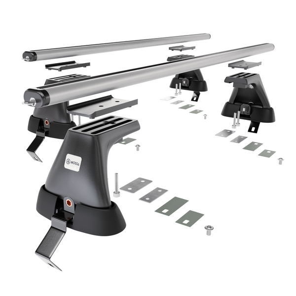 Portaequipajes de techo adecuadas para Opel Insignia Grand Sport (2017-2022) - baca plata para coche - barras para techo de coche - sin puntos de montaje - aluminio