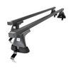 Portaequipajes de techo adecuadas para Fiat Grande Punto Hatchback (2005-2010) - baca negra para coche - barras para techo de coche - sin puntos de montaje - acero