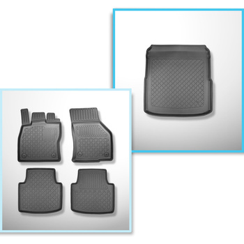Conjunto de alfombrilla para maletero y alfombrillas para el interior del coche 