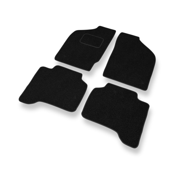 Alfombrillas de fieltro adecuadas para Mitsubishi L200 III Pick-Up (2001-2006) - alfombras para coche - color negro