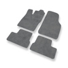 Alfombrillas de Velour adecuadas para Opel Astra F Caravan, Hatchback, Cabrio, Berlina (1991-2002) - alfombras para coche - Premium color gris