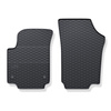 Alfombrillas de goma adecuadas para Seat Mii Hatchback (2011-2019) - alfombras para coche - negro - 2 unidades