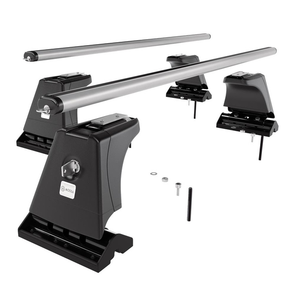 Portaequipajes de techo adecuadas para Peugeot 407 Berlina (2004-2010) - baca plata para coche - barras para techo de coche - puntos de montaje - aluminio